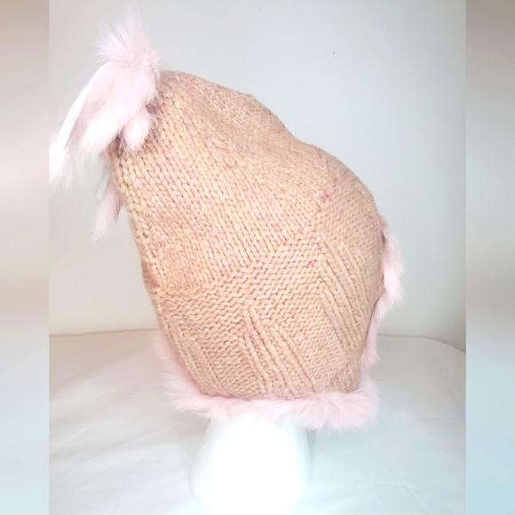 KANGOL Cozy Knit Hat with Pink Trim -Made With Lambswool main image 7